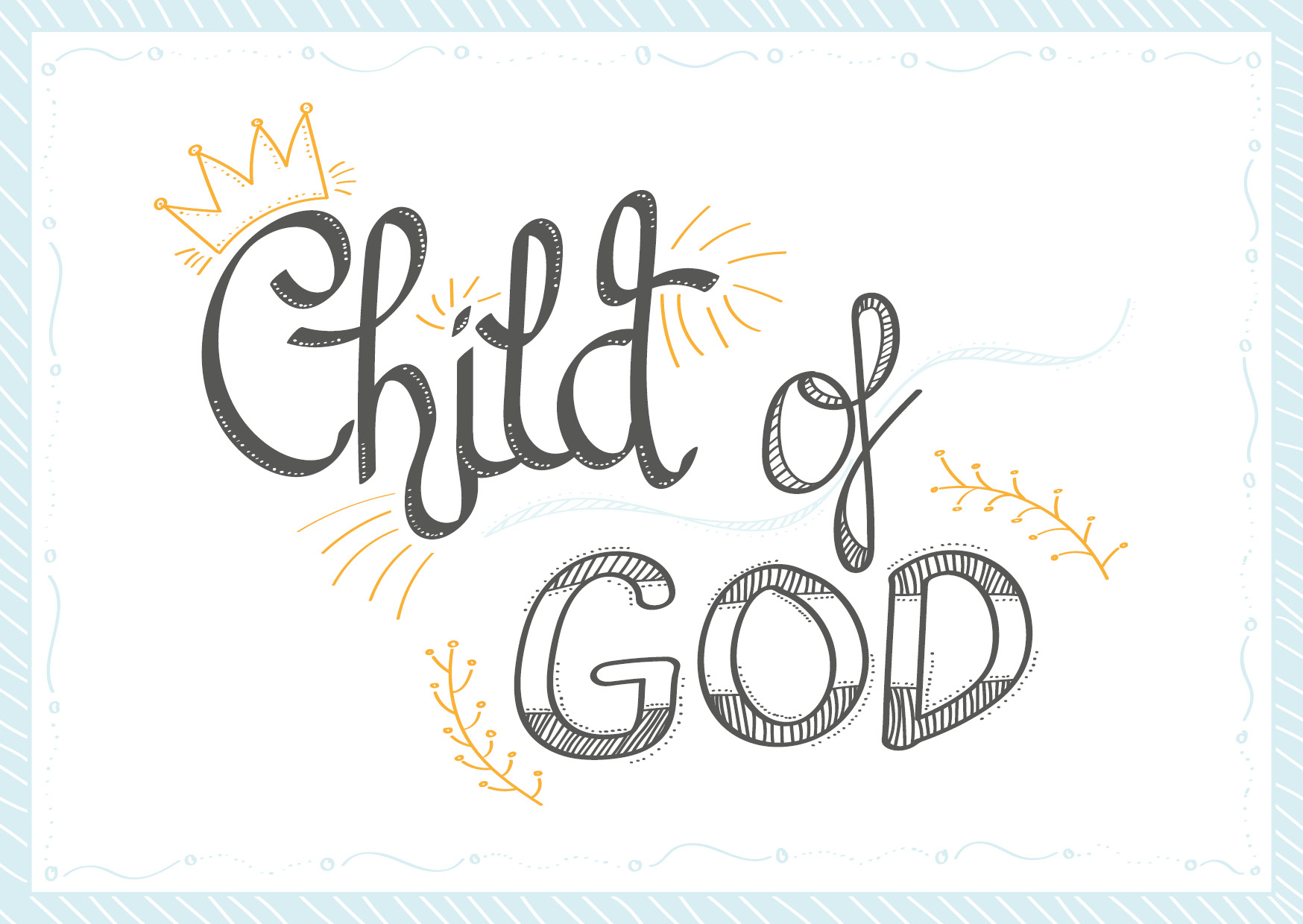 Postkarte Child of god